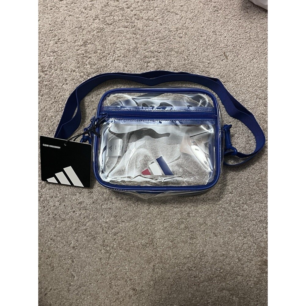 Adidas Clear Crossbody Bag Bold Blue/Better Scarlet NWT